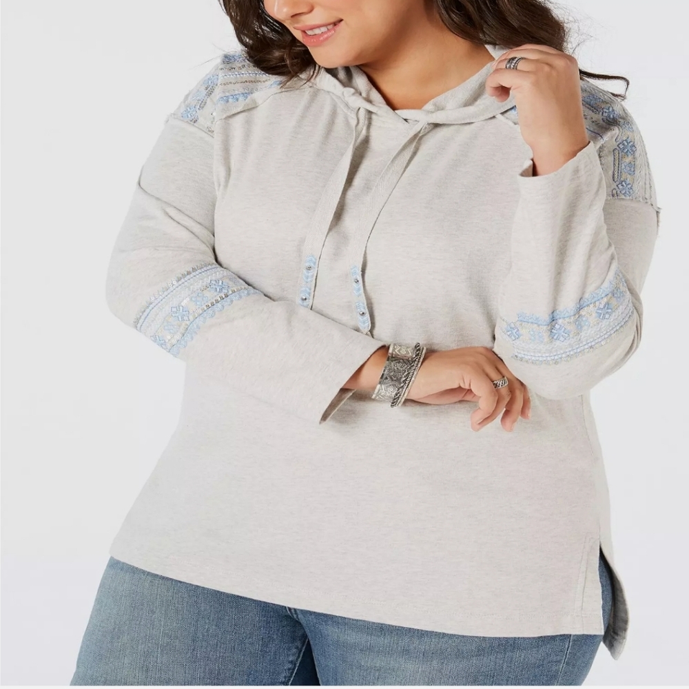Style & Co Plus size embellished hoodie